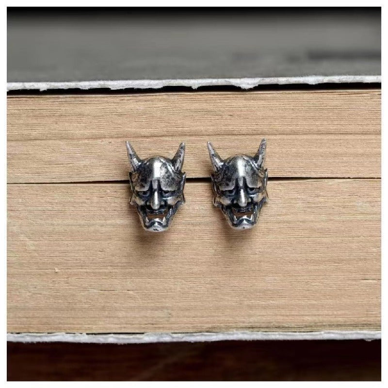 Wholesale Mask Punk Retro Distressed Halloween Copper Earrings